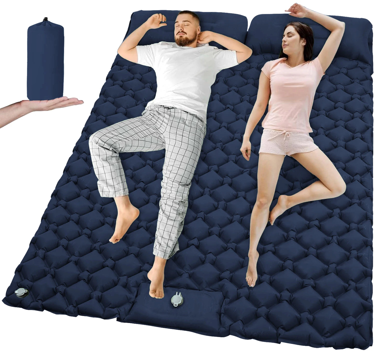 Outdoor Camping Double Inflatable Mattress