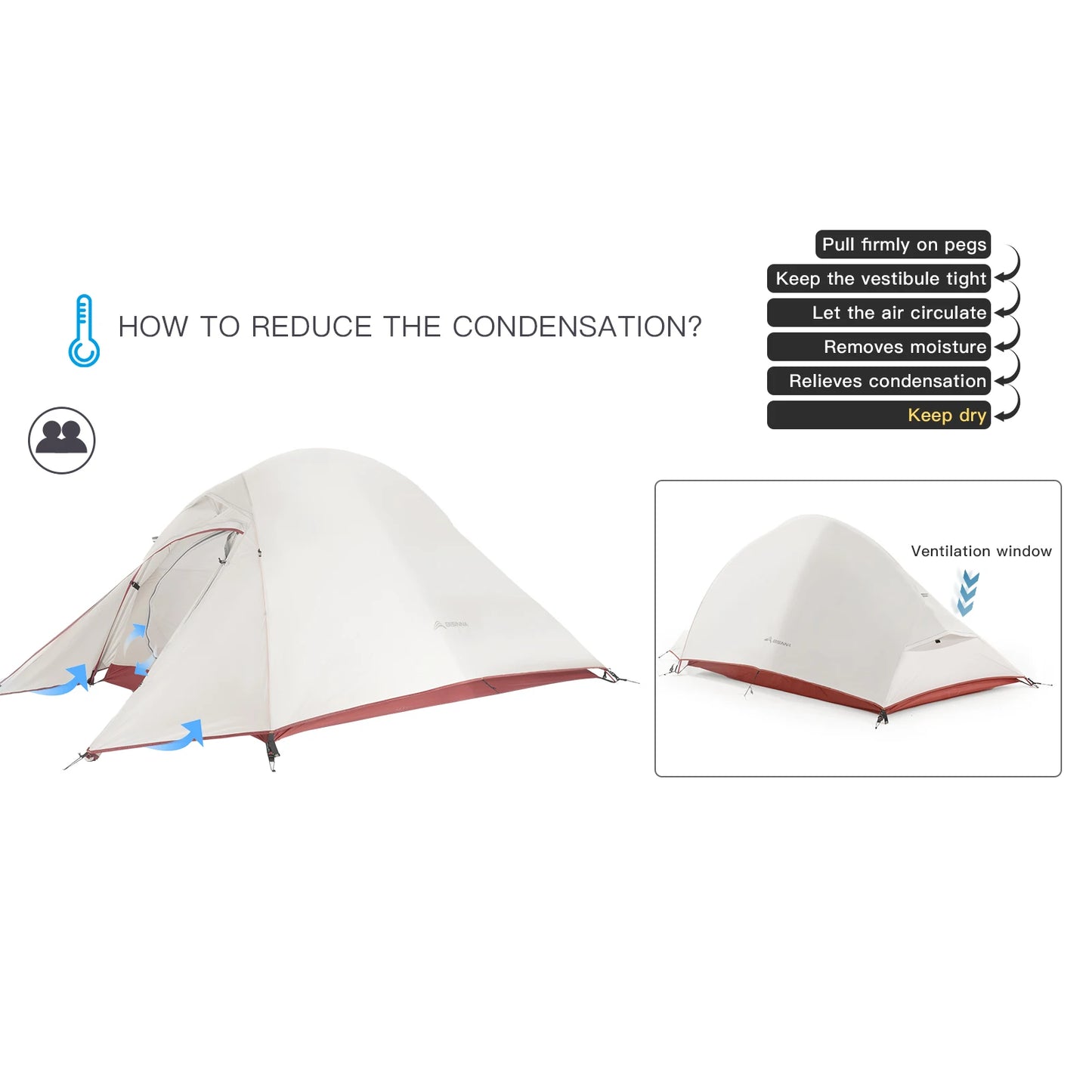 BISINNA Ultralight Camping Tent Backpack