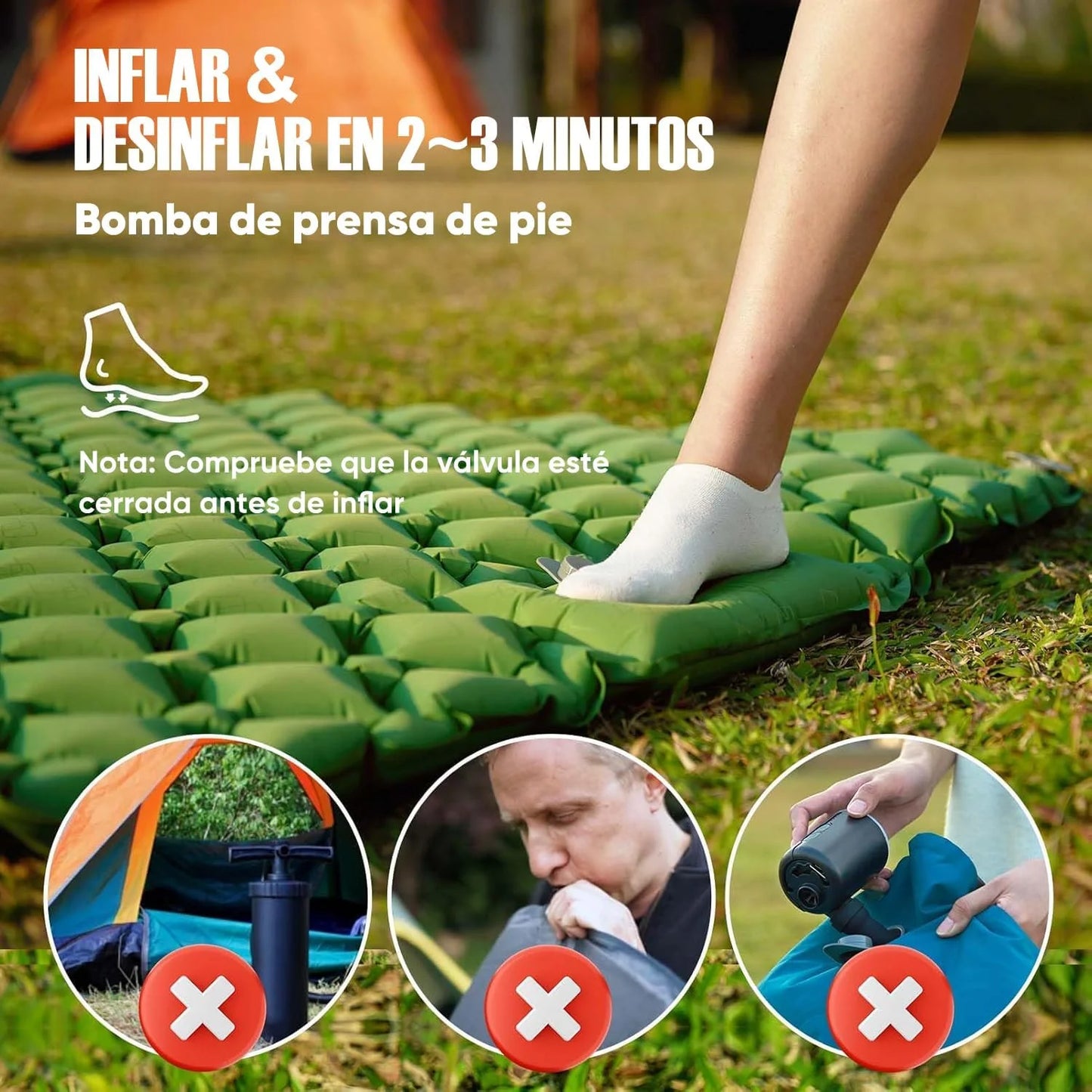 Outdoor Camping Double Inflatable Mattress