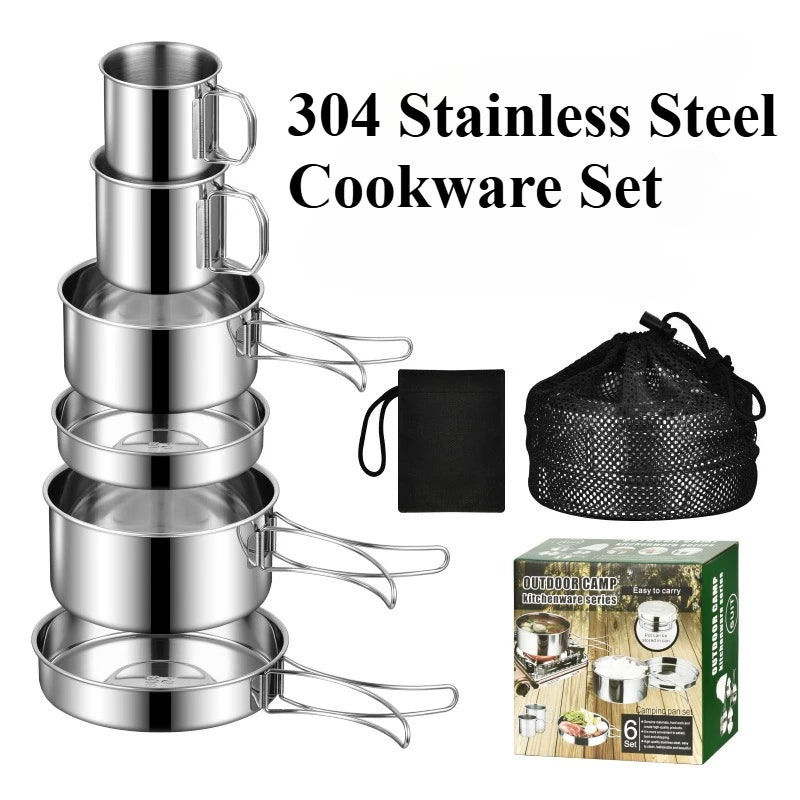 Camping Cookware Set Stainless Steel