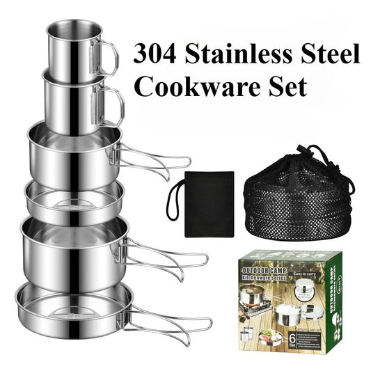 Camping Cookware Set Stainless Steel