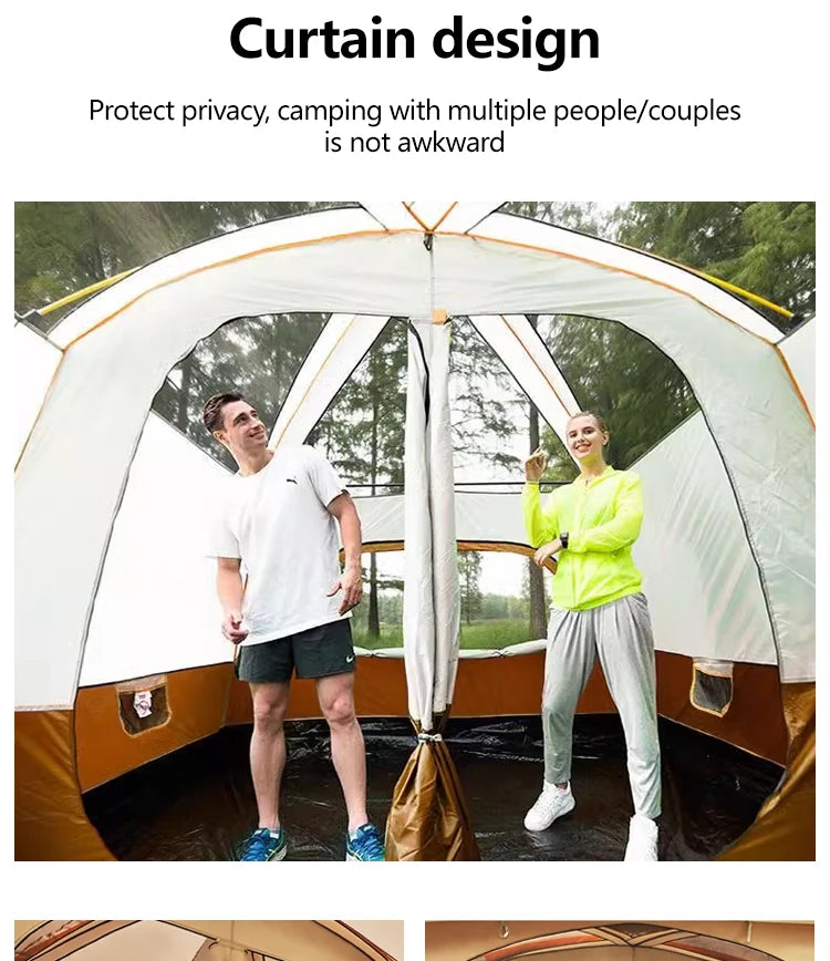 Sonuto™ Haven 8P Cabin Tent – 2 Rooms + 1 Living Space