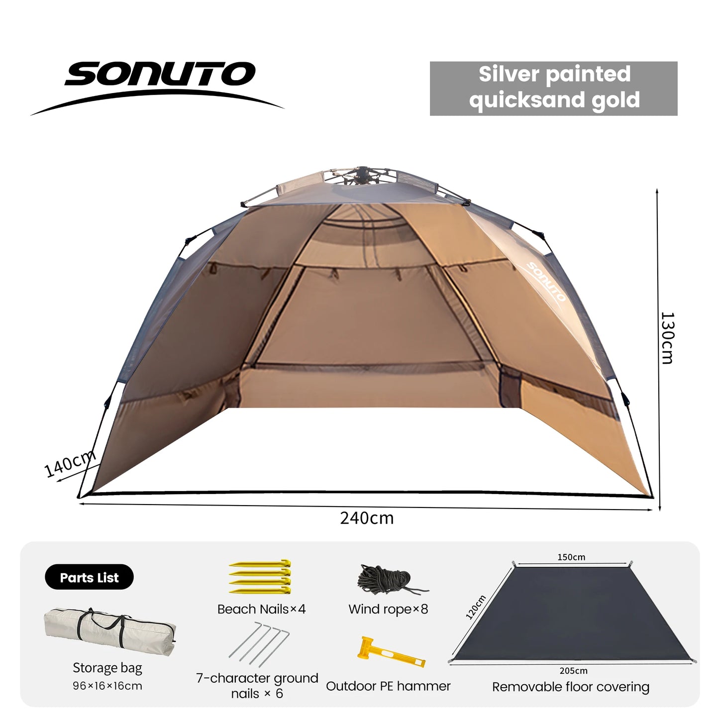 Sonuto Outdoor Quick Open Tent  - 3-4 Person