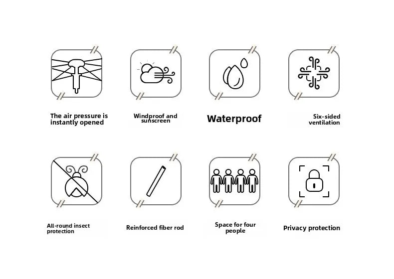 CampMora™ Grand Lodge 8+ Cabin Tent – 2 Rooms + 1 Living Space