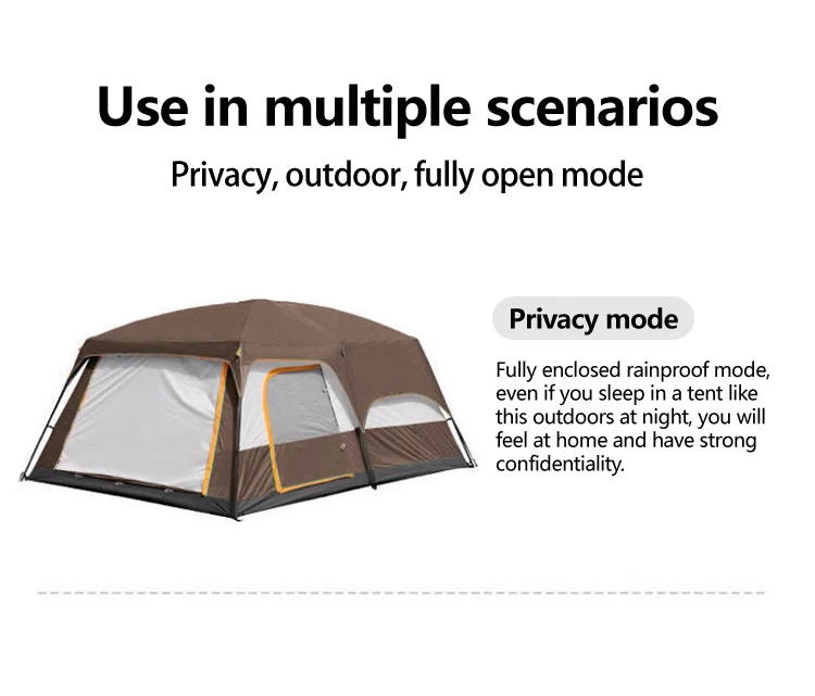 Sonuto™ Haven 8P Cabin Tent – 2 Rooms + 1 Living Space