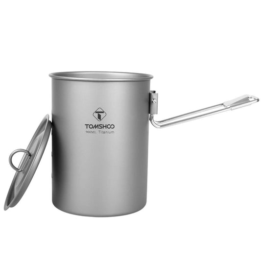 Tomshoo™ Titanium Camping Pot – 900ml Ultralight Cookware