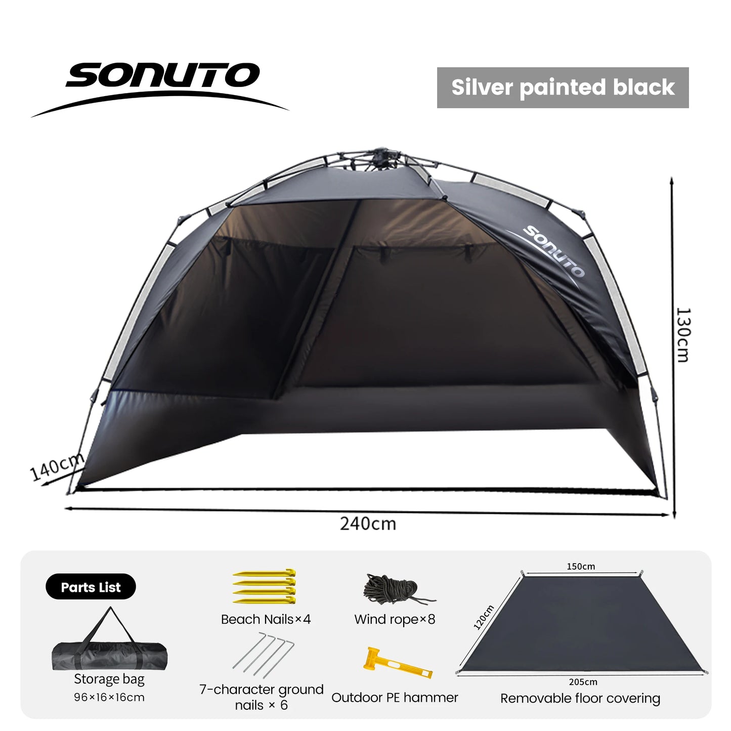 Sonuto Outdoor Quick Open Tent  - 3-4 Person
