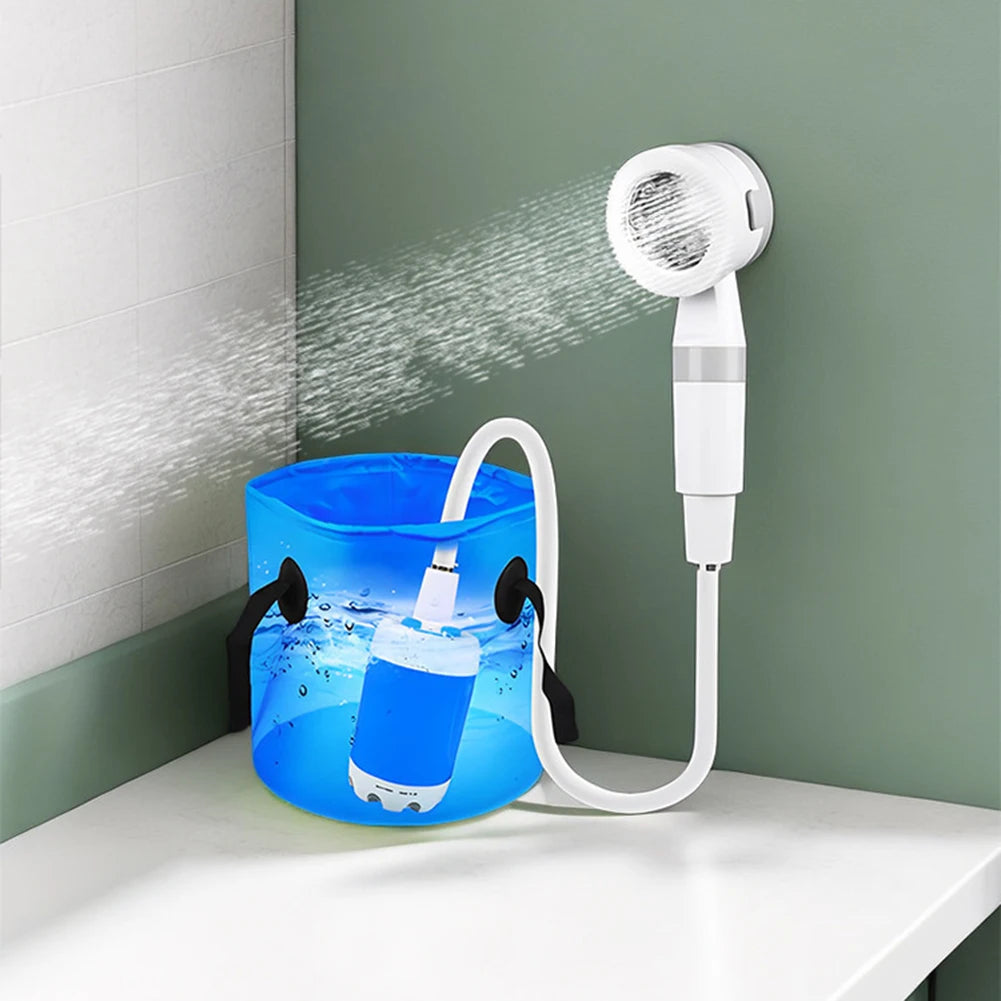 TrailFlow™ Rechargeable Portable Camping Shower Pump