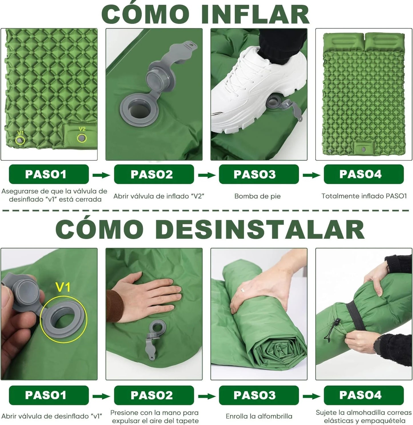 Outdoor Camping Double Inflatable Mattress