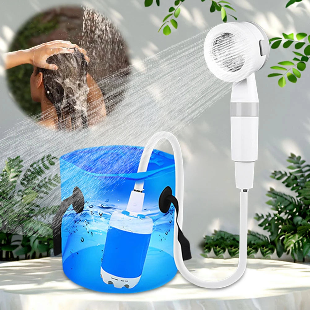 TrailFlow™ Rechargeable Portable Camping Shower Pump