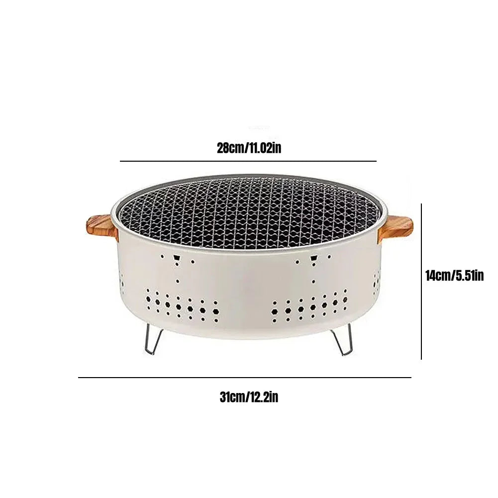 EmberFlex™ Portable Round Charcoal Grill & Multi-Use Stove