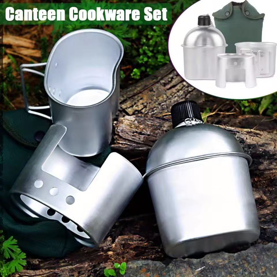 Canteen Cookware Set - 4-Piece Outdoor Kit