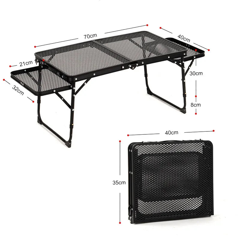Iron Mesh Folding Table Portable