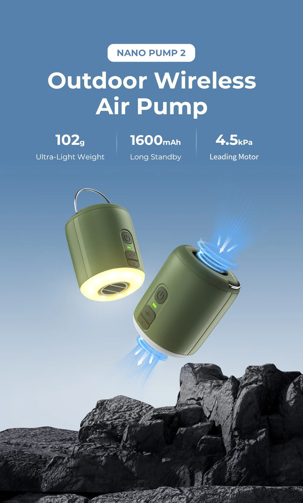 Ultralight Portable Air Pump - Nano Pump 2