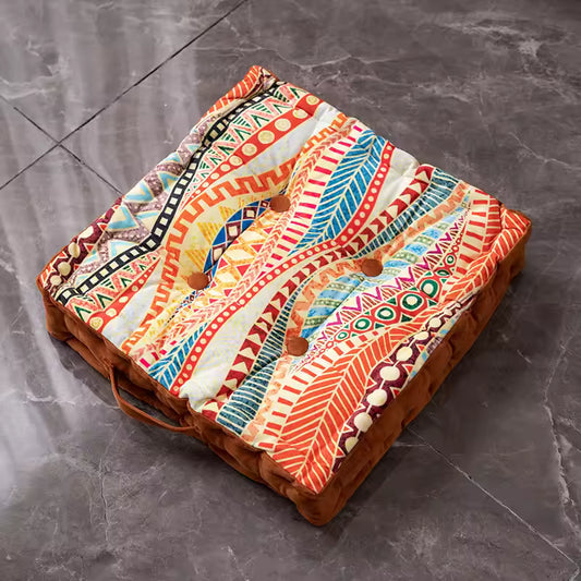 Boho Patchwork Floor Pillow Square Seat Bohemian Cushion EM25