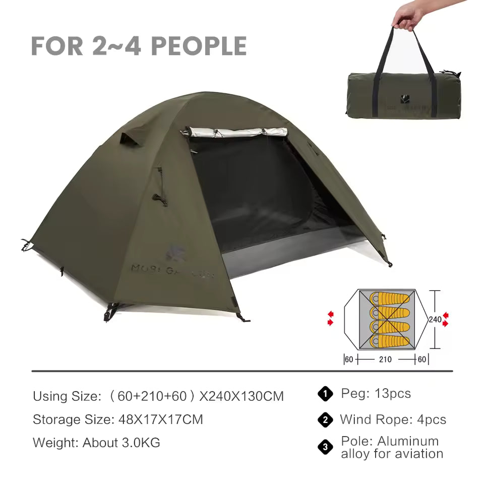 Mobi Garden™ TrailLodge 4P Trekking Tent – 1 Bedroom + 1 Living Space