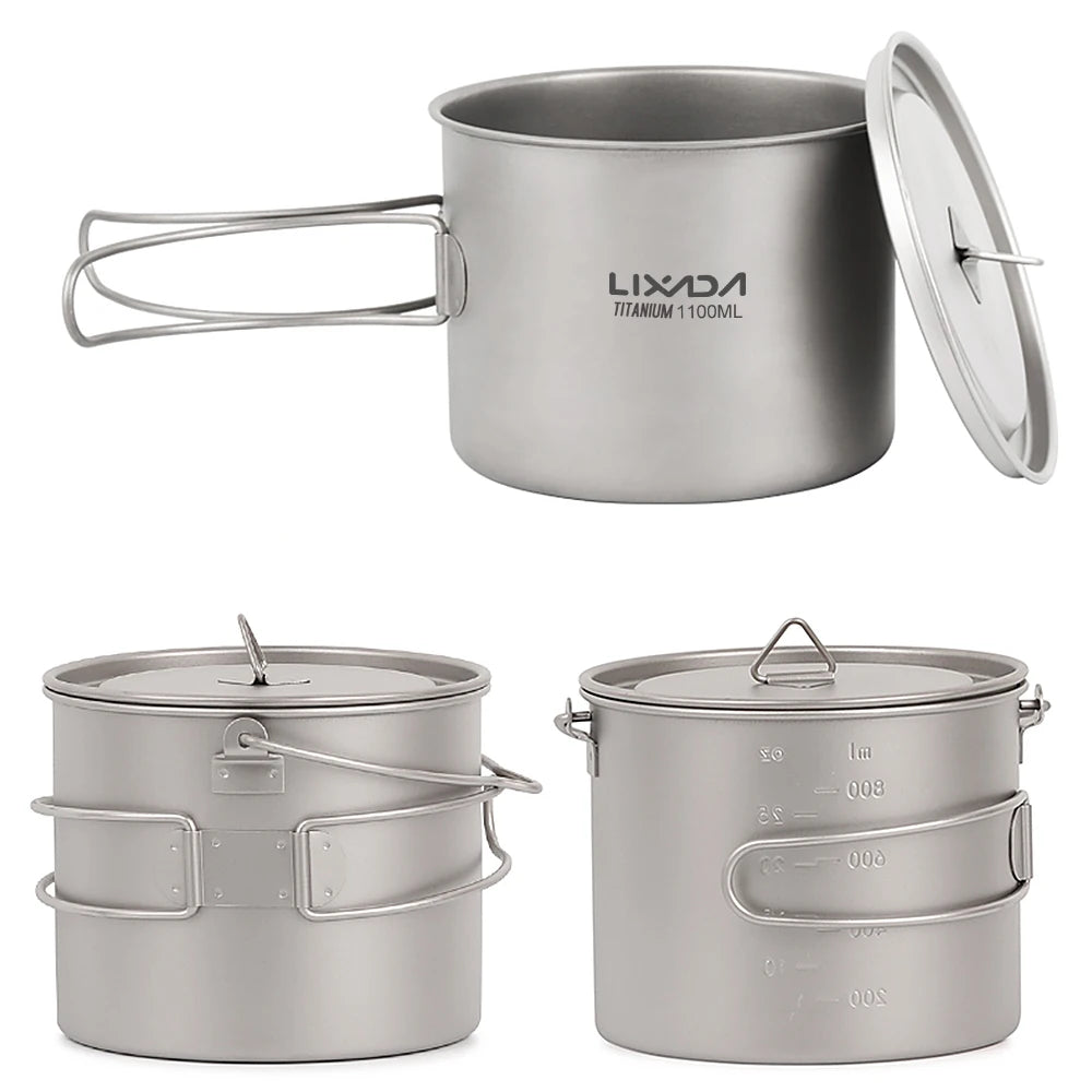 Titanium Mok, 750 Ml Outdoor Muur Geïsoleerde Mok Camping Beker Pot met Opvouwbare Handgrepen en Deksel Roestvrij Staal Ontworpen, Draagbare Camping Titanium Pot voor Buiten Kamperen Wandelen Backpack Titanium Mok, 750 Ml Outdoor Muur Geïsoleerde Mok Camping Beker Pot met Opvouwbare Handgrepen en Deksel Roestvrij Staal Ontworpen, Draagbare Camping Titanium Pot voor Buiten Kamperen Wandelen Backpack