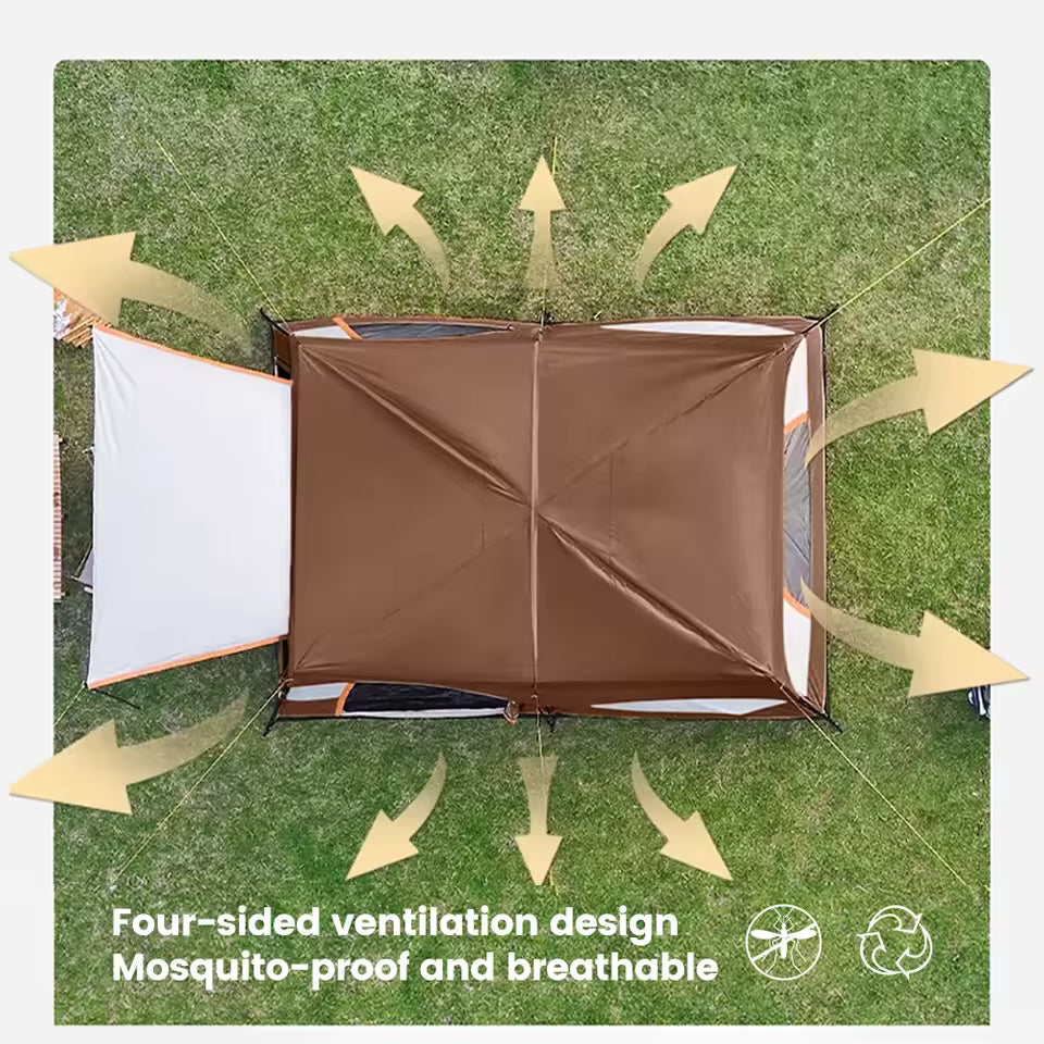 Sonuto™ Haven 8P Cabin Tent – 2 Rooms + 1 Living Space