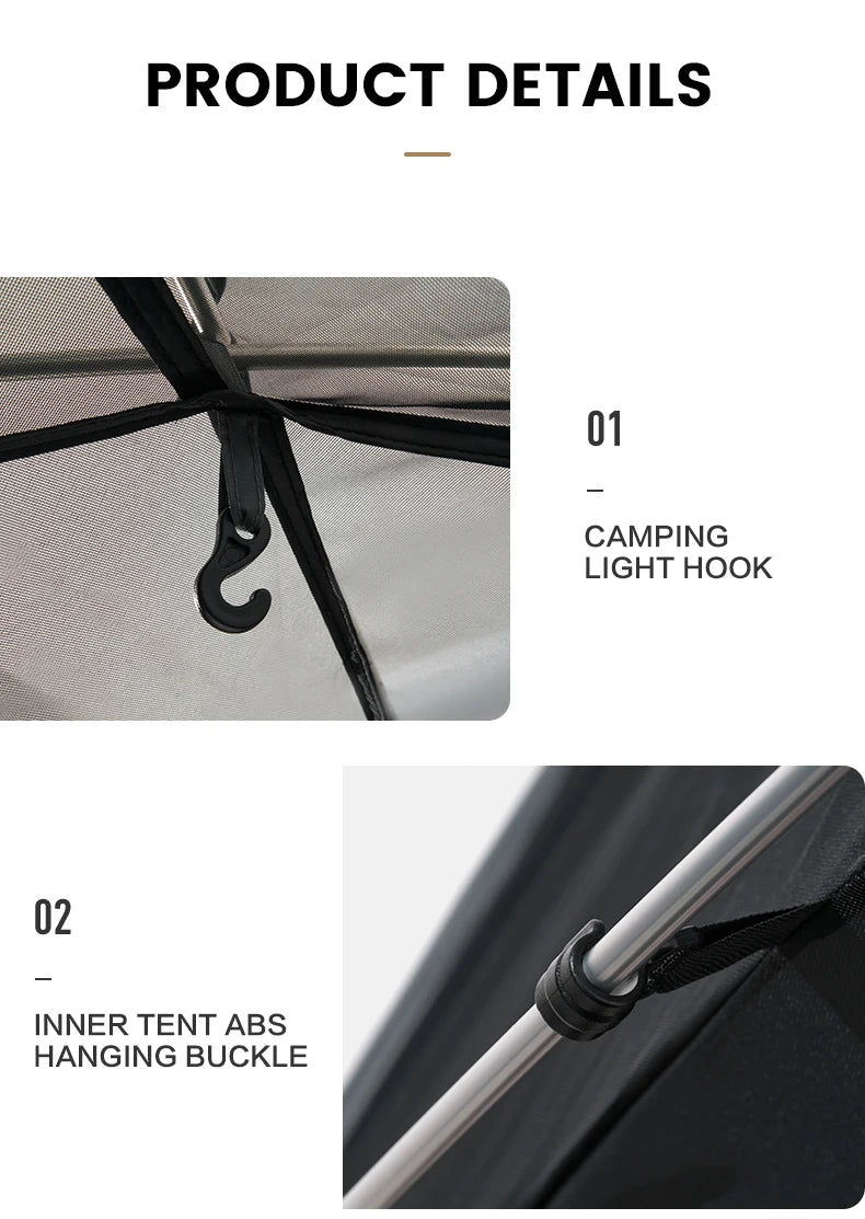 Mobi Garden™ TrailLodge 4P Trekking Tent – 1 Bedroom + 1 Living Space