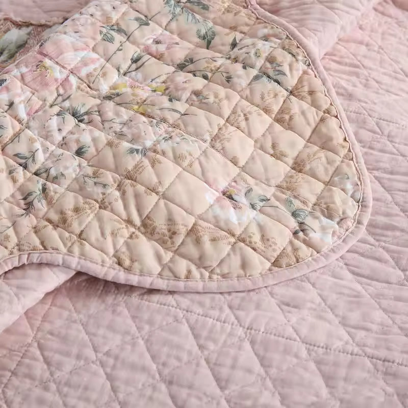 Floral Patchwork Cotton Handmade Quilt Set EM12
