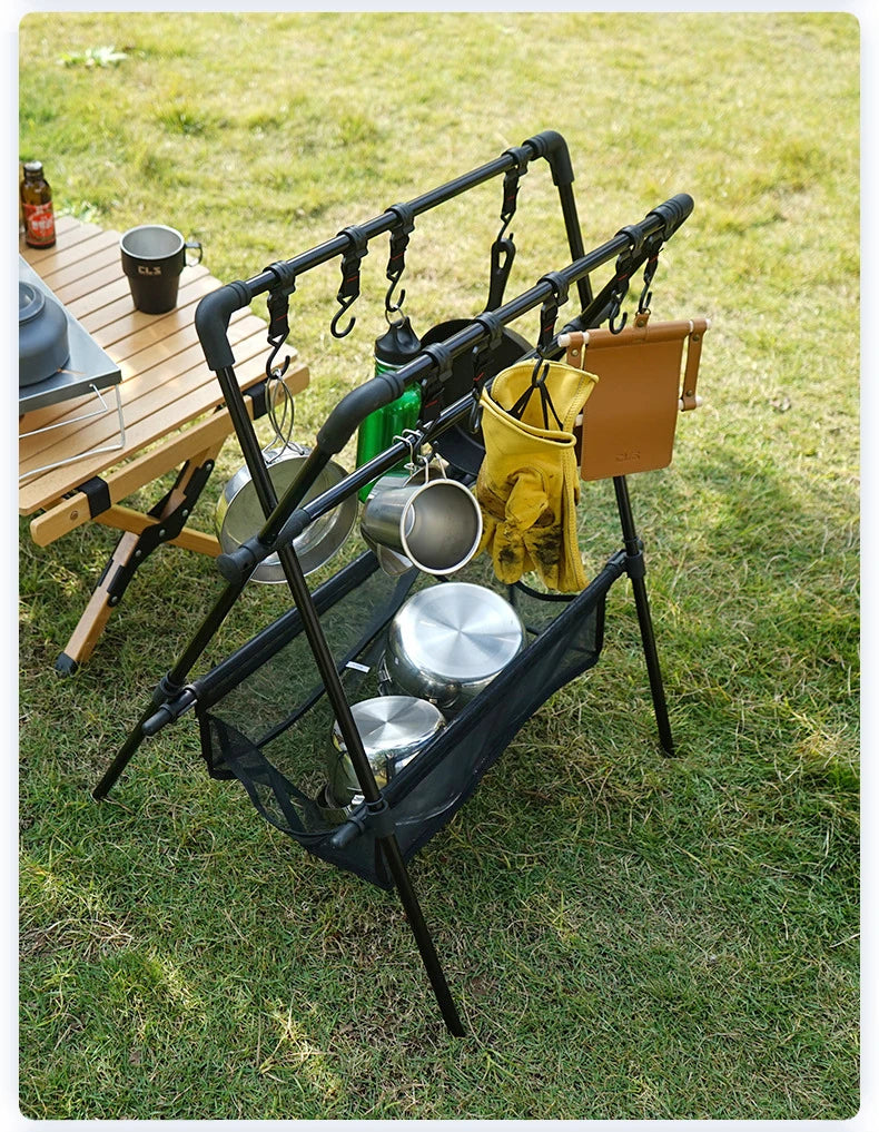 Foldable Camping Storage Rack – Trail Gear Hub