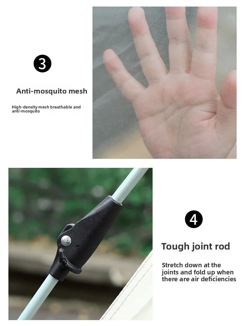 CampMora™ Grand Lodge 8+ Cabin Tent – 2 Rooms + 1 Living Space