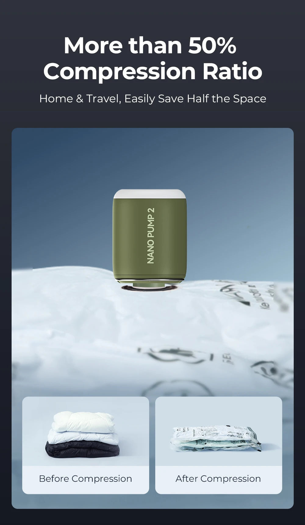 Ultralight Portable Air Pump - Nano Pump 2