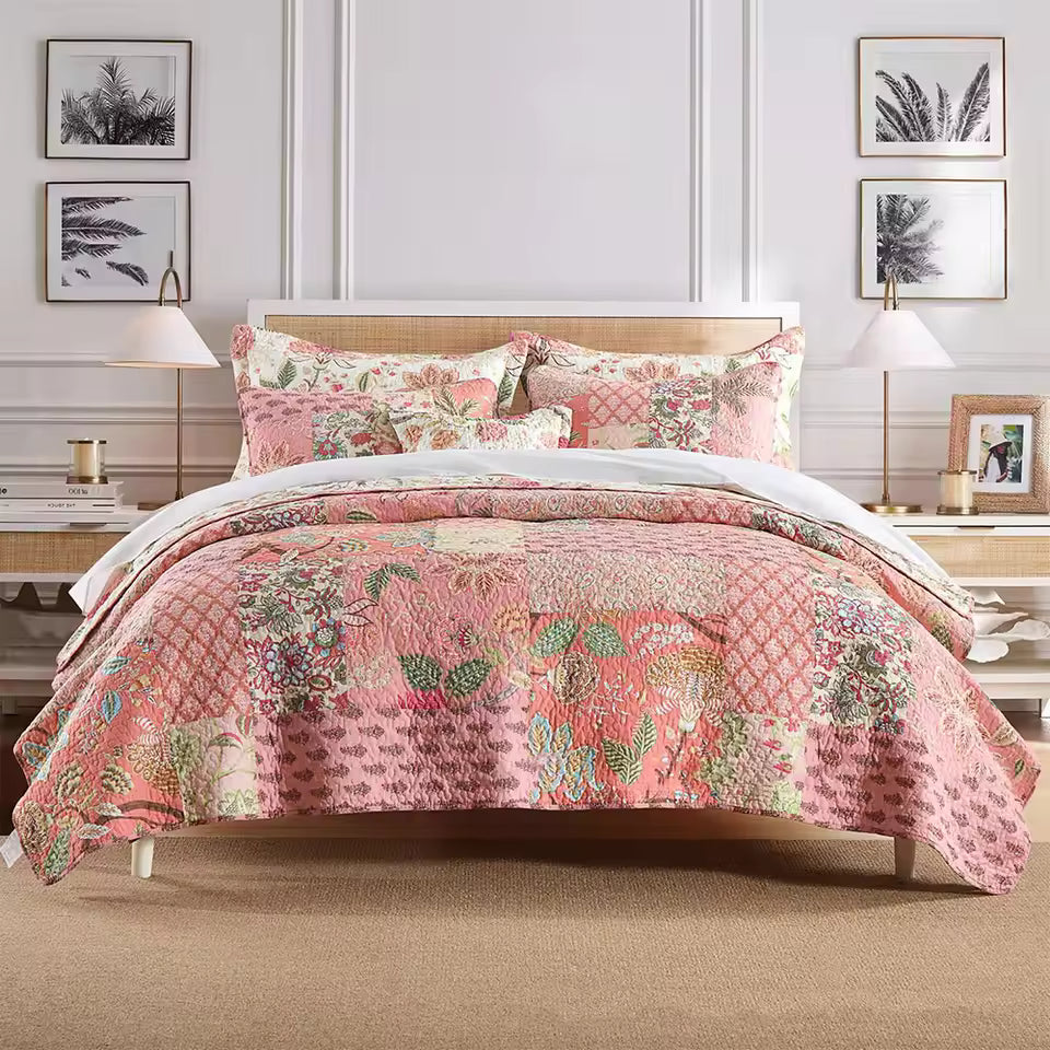 Bohe Patchwork Cotton Handmade Quilt Set EM10