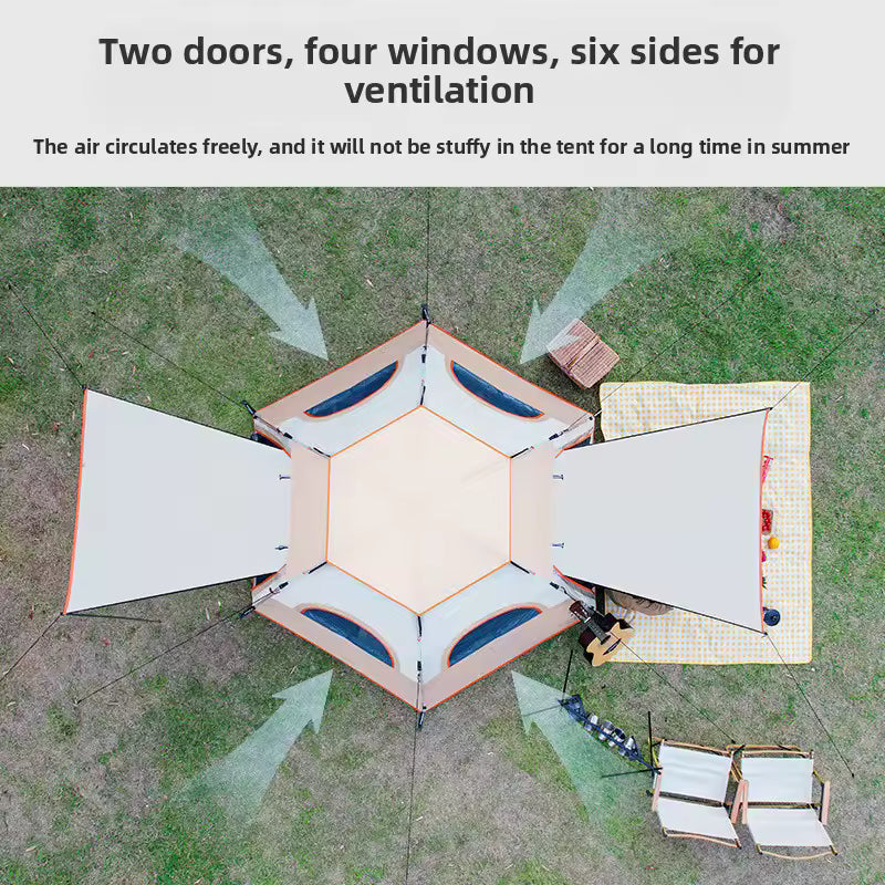 CampMora™ Grand Lodge 8+ Cabin Tent – 2 Rooms + 1 Living Space