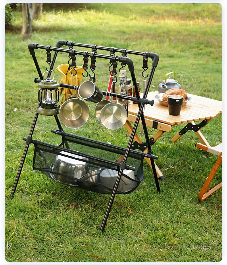 Foldable Camping Storage Rack – Trail Gear Hub