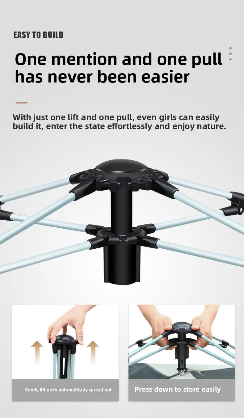 CampMora™ Grand Lodge 8+ Cabin Tent – 2 Rooms + 1 Living Space