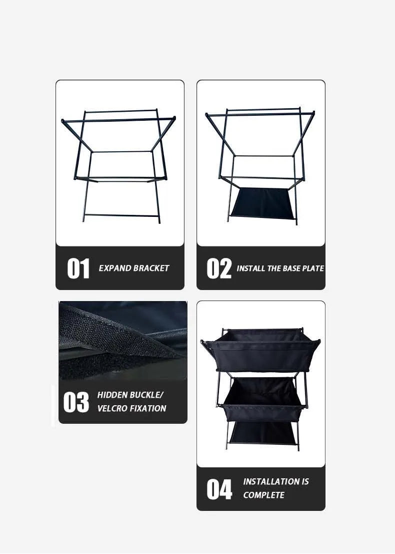 TARKA™ Camping Three-Layer Folding Storage Rack