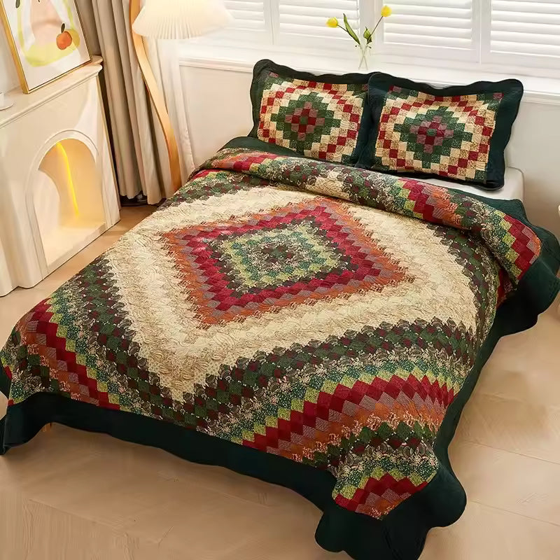 Summer Lightweight Cotton Handmade Quilt Set EM11