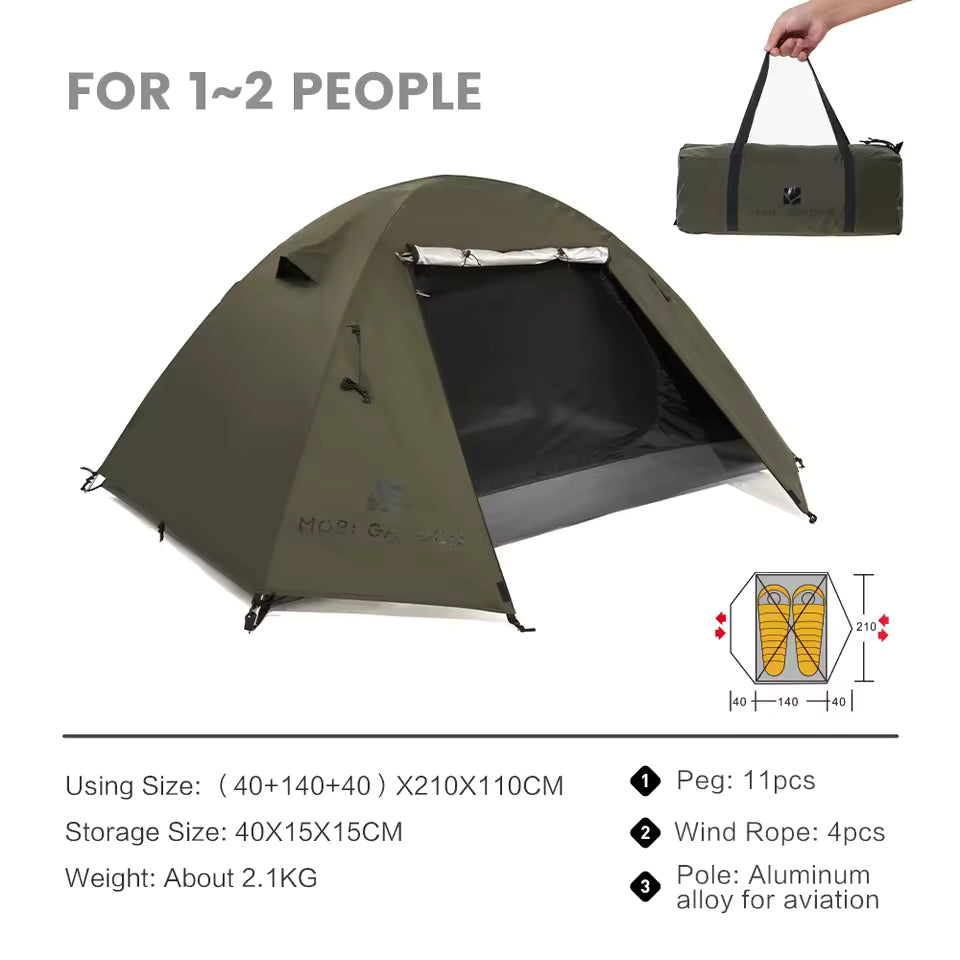 Mobi Garden™ TrailLodge 4P Trekking Tent – 1 Bedroom + 1 Living Space