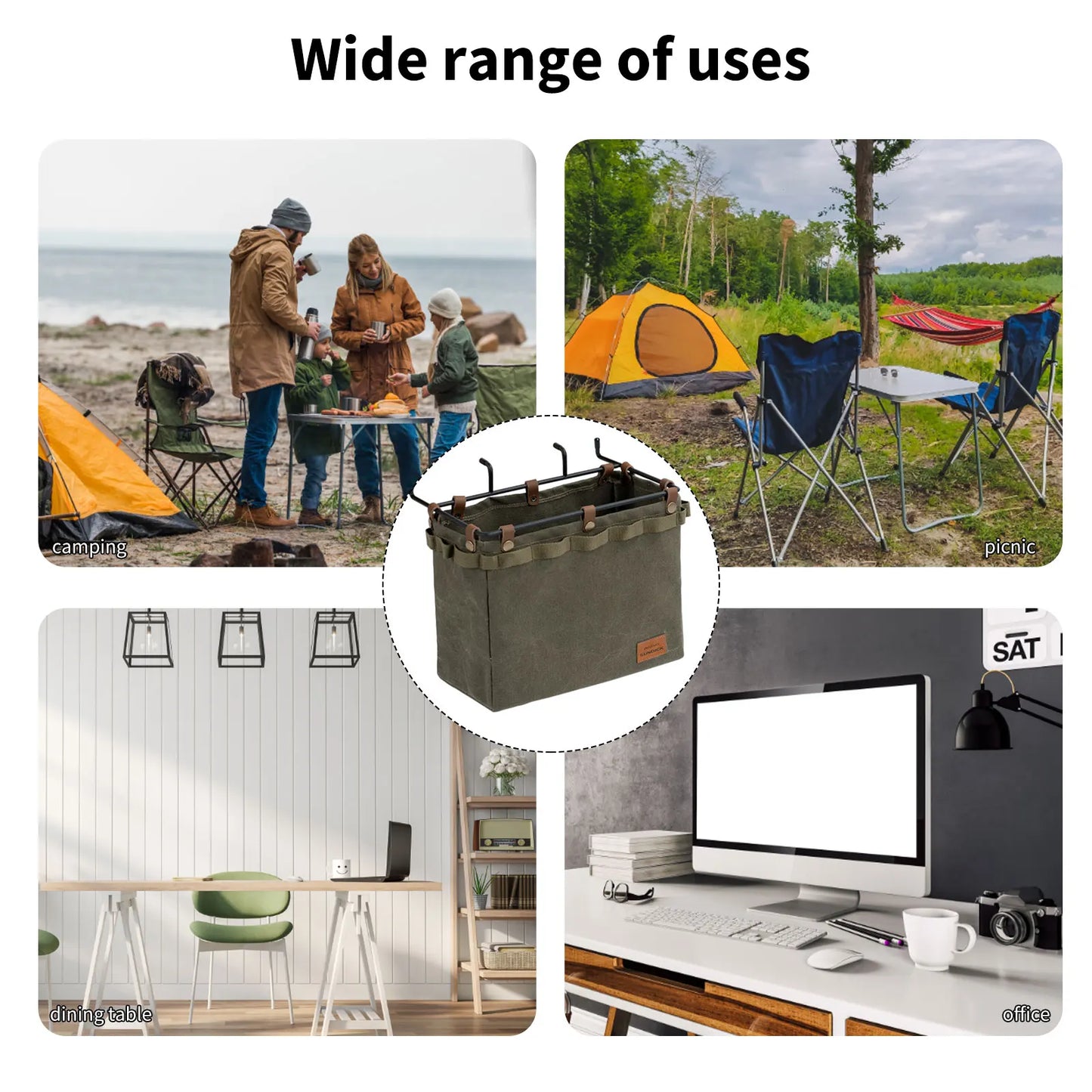 Camping Table Side Storage Bag