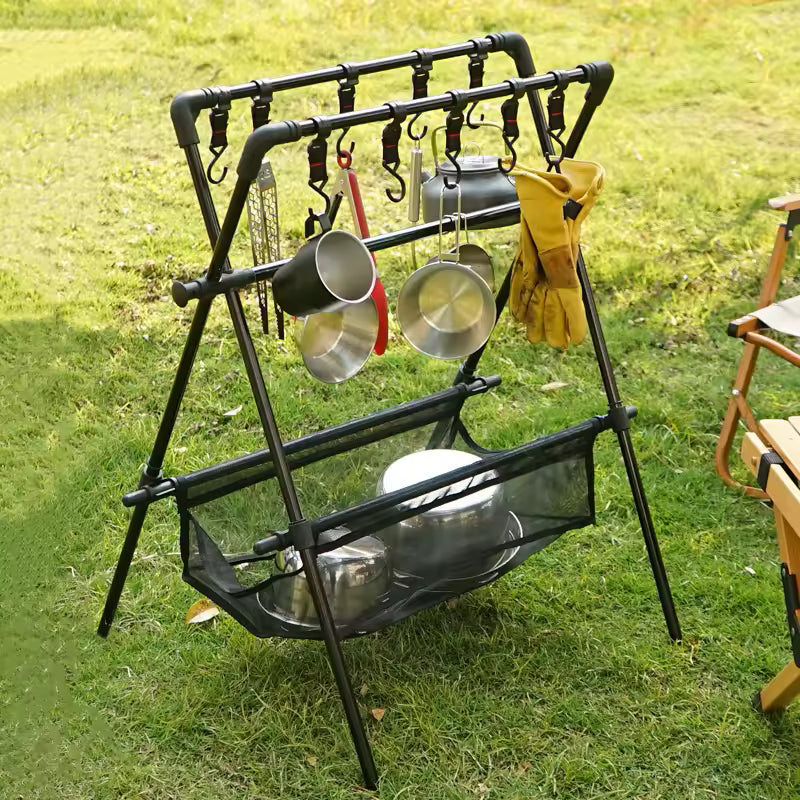 Foldable Camping Storage Rack – Trail Gear Hub