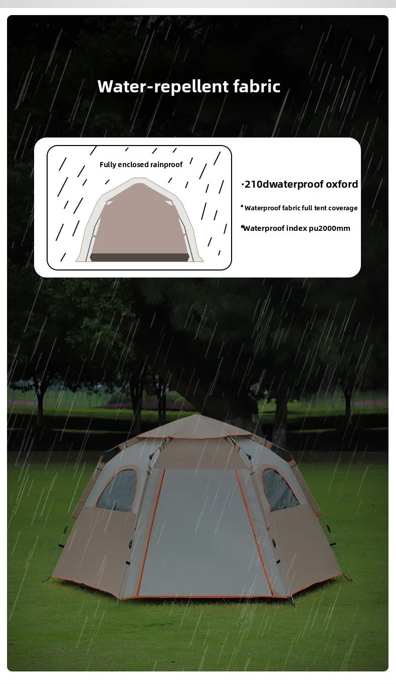 CampMora™ Grand Lodge 8+ Cabin Tent – 2 Rooms + 1 Living Space