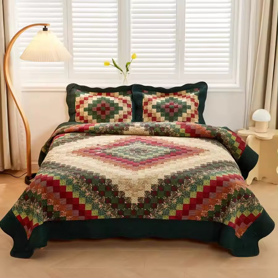 Summer Lightweight Cotton Handmade Quilt Set EM11