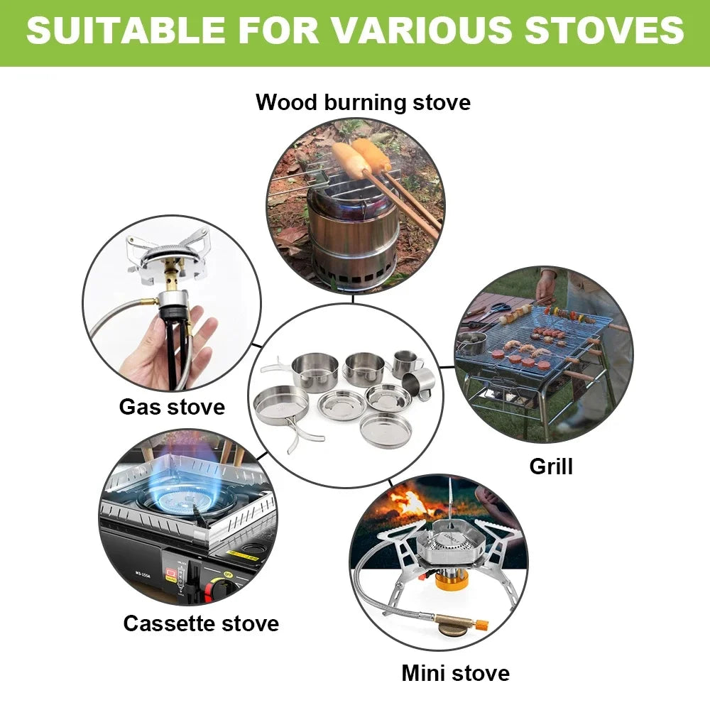 Stainless Steel Cookware - Set 8 pcs