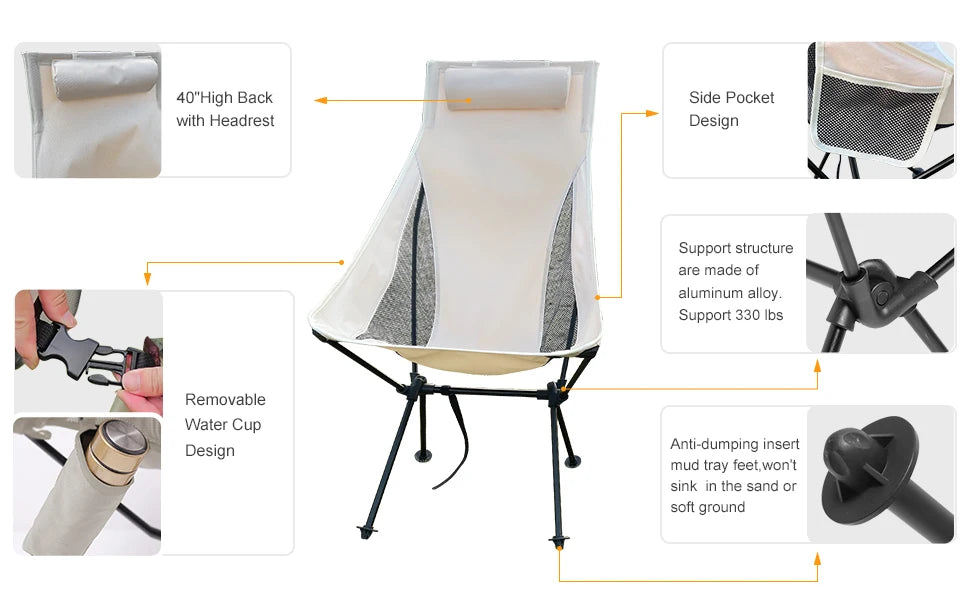 WESTTUNE™ Portable Folding Camping Chair