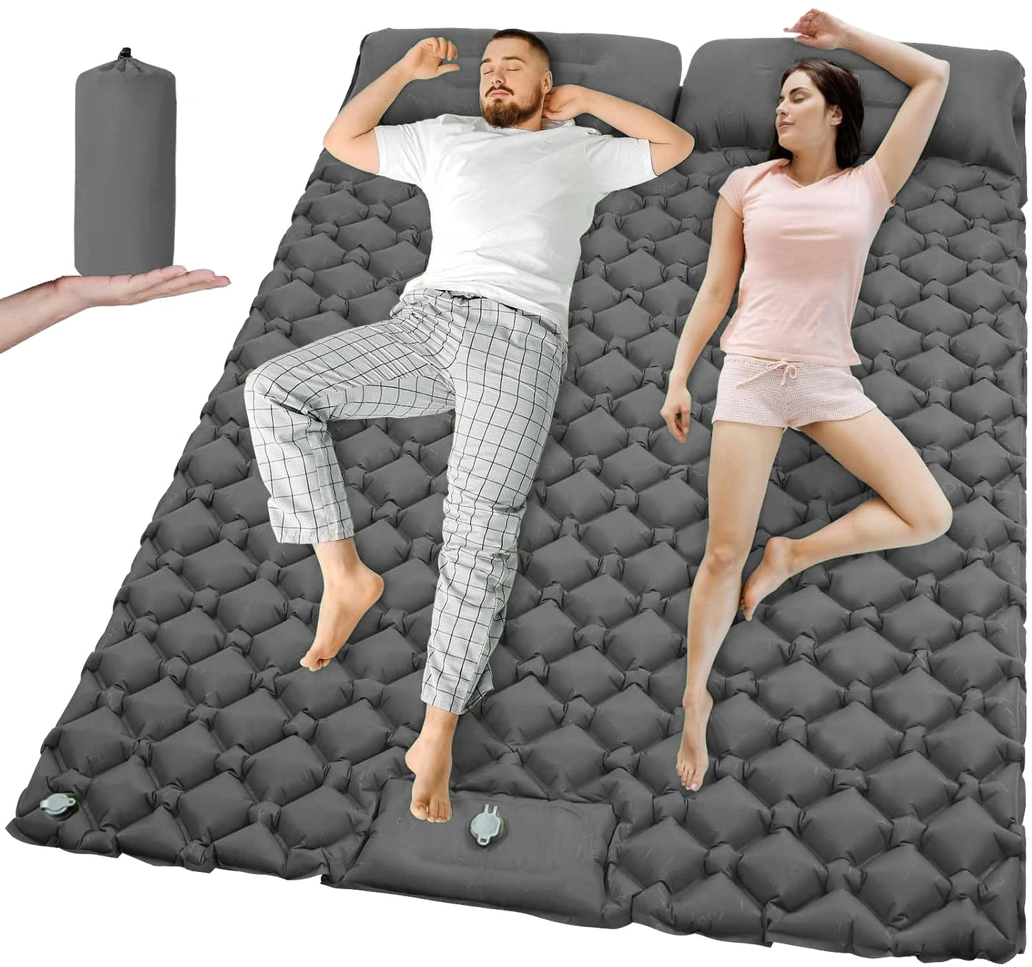 Outdoor Camping Double Inflatable Mattress
