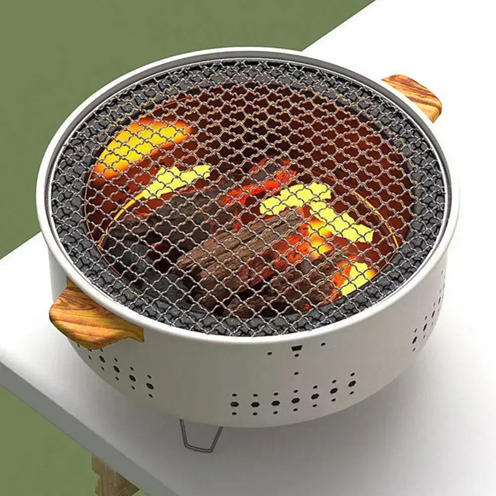EmberFlex™ Portable Round Charcoal Grill & Multi-Use Stove