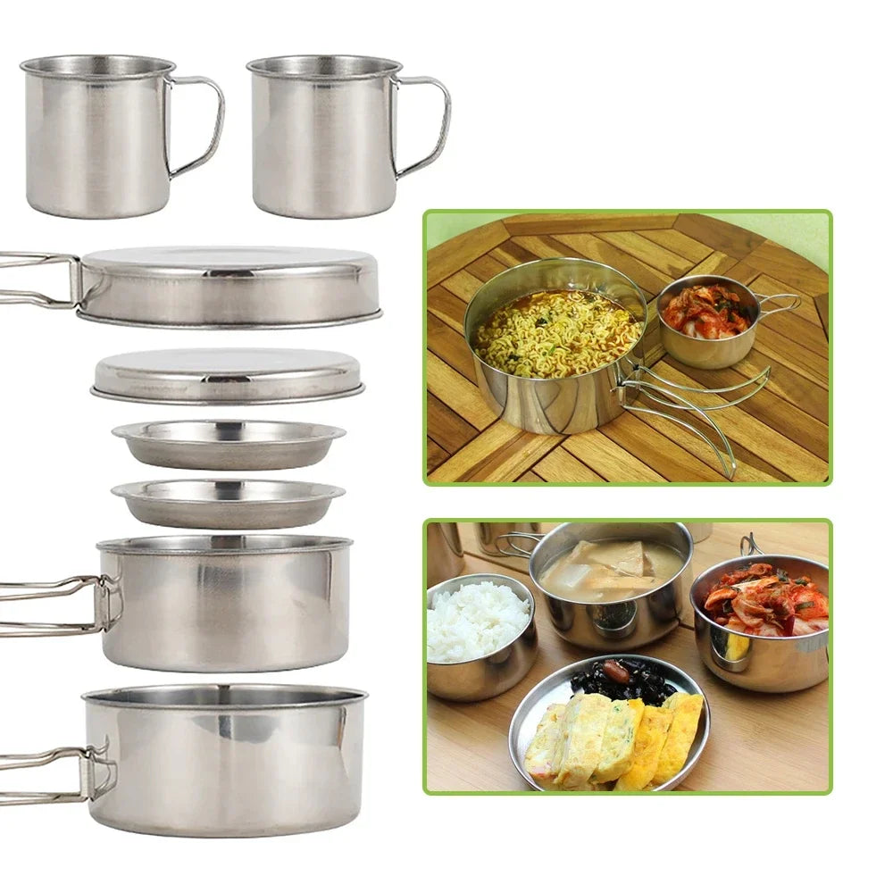 Stainless Steel Cookware - Set 8 pcs