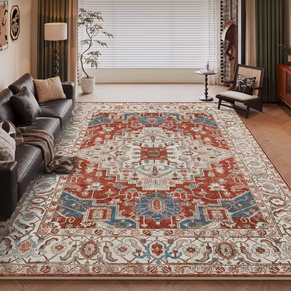 Retro Medallion Boho Persian Area Rug LD3