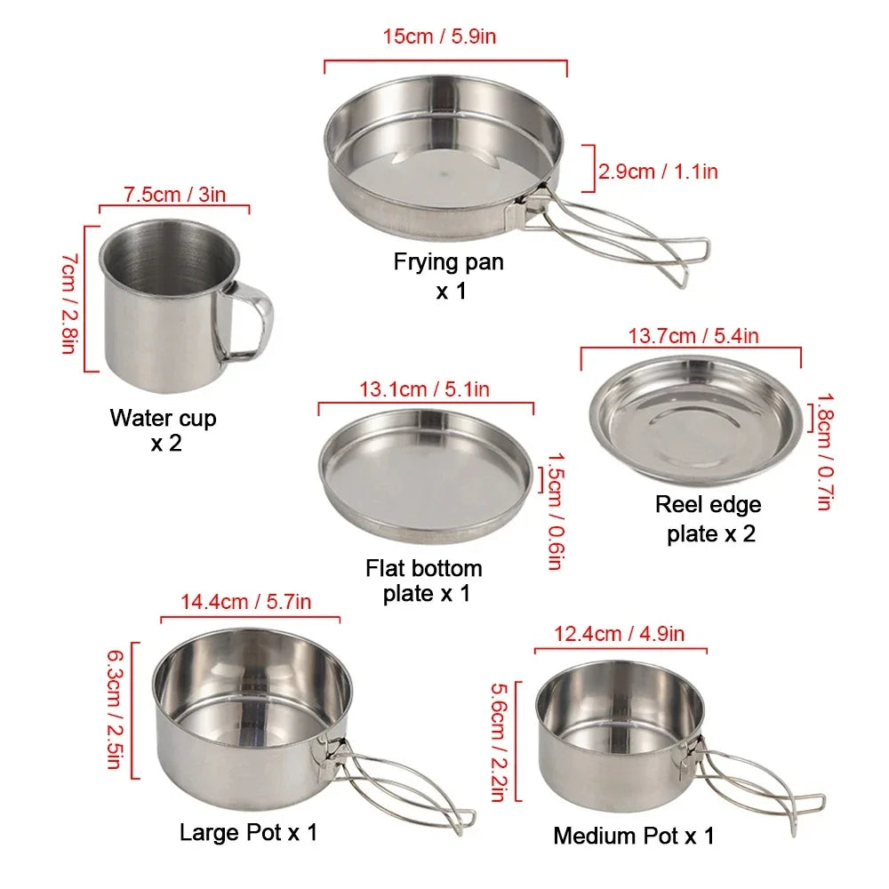 Stainless Steel Cookware - Set 8 pcs