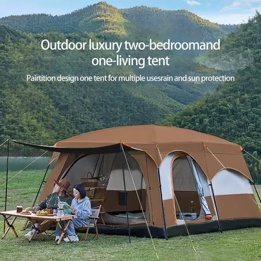 Sonuto™ Haven 8P Cabin Tent – 2 Rooms + 1 Living Space