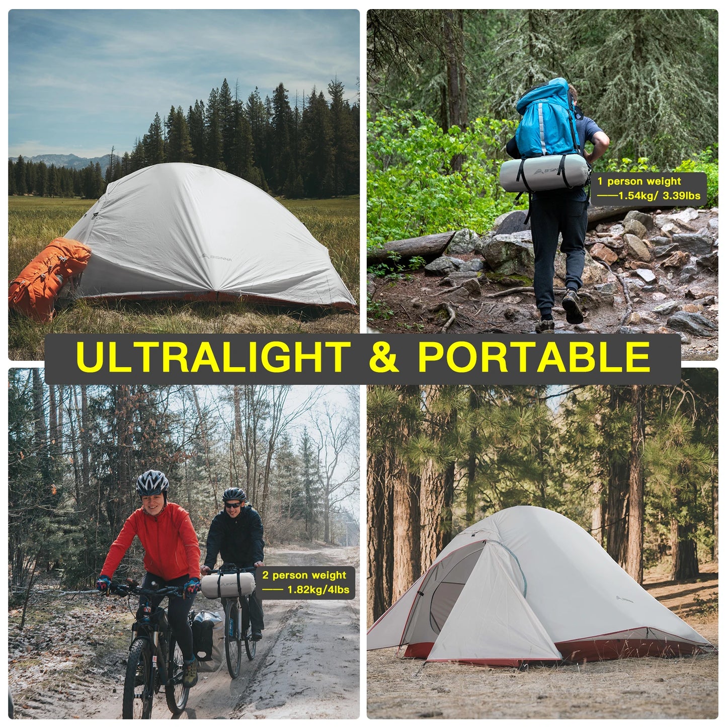 BISINNA Ultralight Camping Tent Backpack