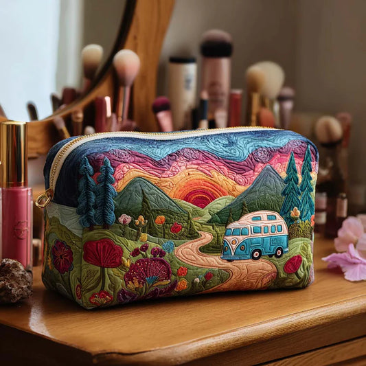 Sunshine Camper Quilted Makeup Bag EM01