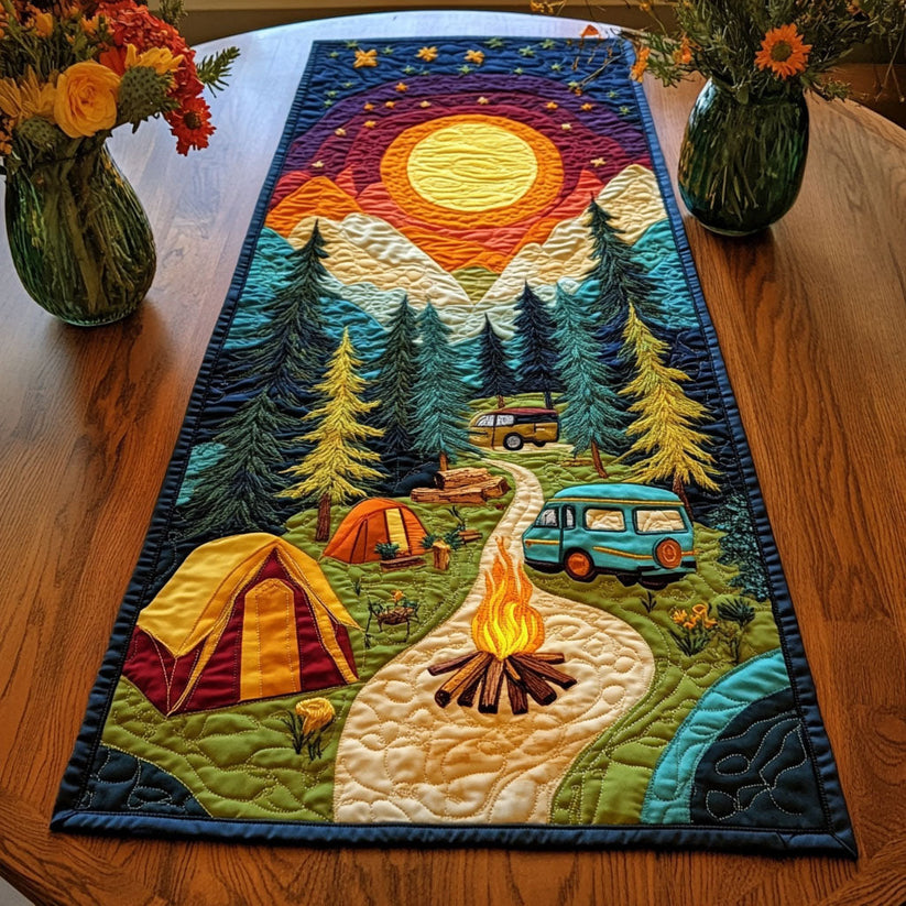 Forest Camp  Quilted Table Runner EM11