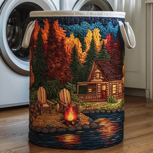 Midnight Harmony Quilted Laundry Basket EM04